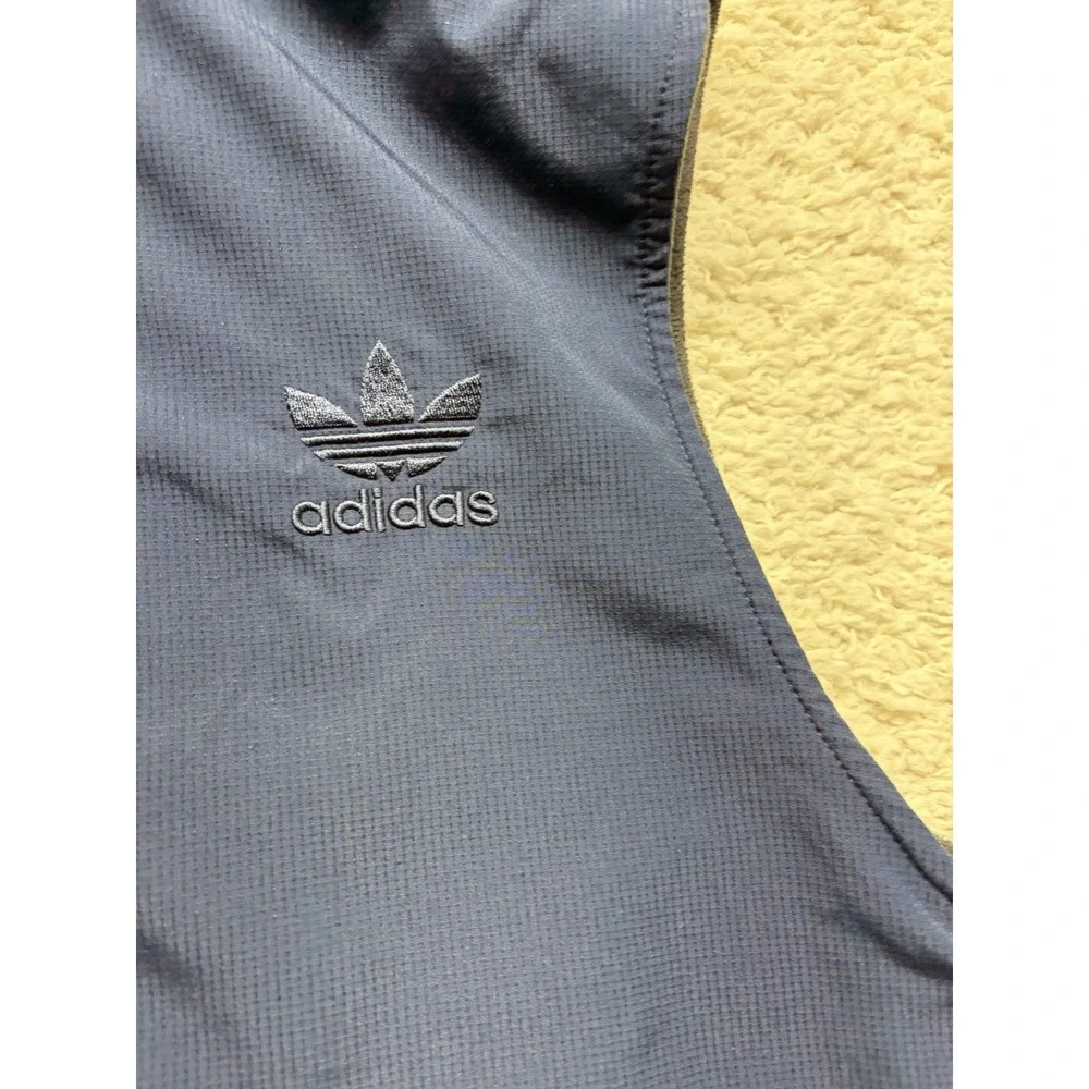 Adidas Originals Reversible Full-Zip Vest Mens M Multicolor Button Snap Pockets